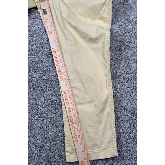 Gap Girlfriend Khaki Straight Fit Solid Yellow Casual Womens 18 Measures 38x27 - Picture 8 of 8